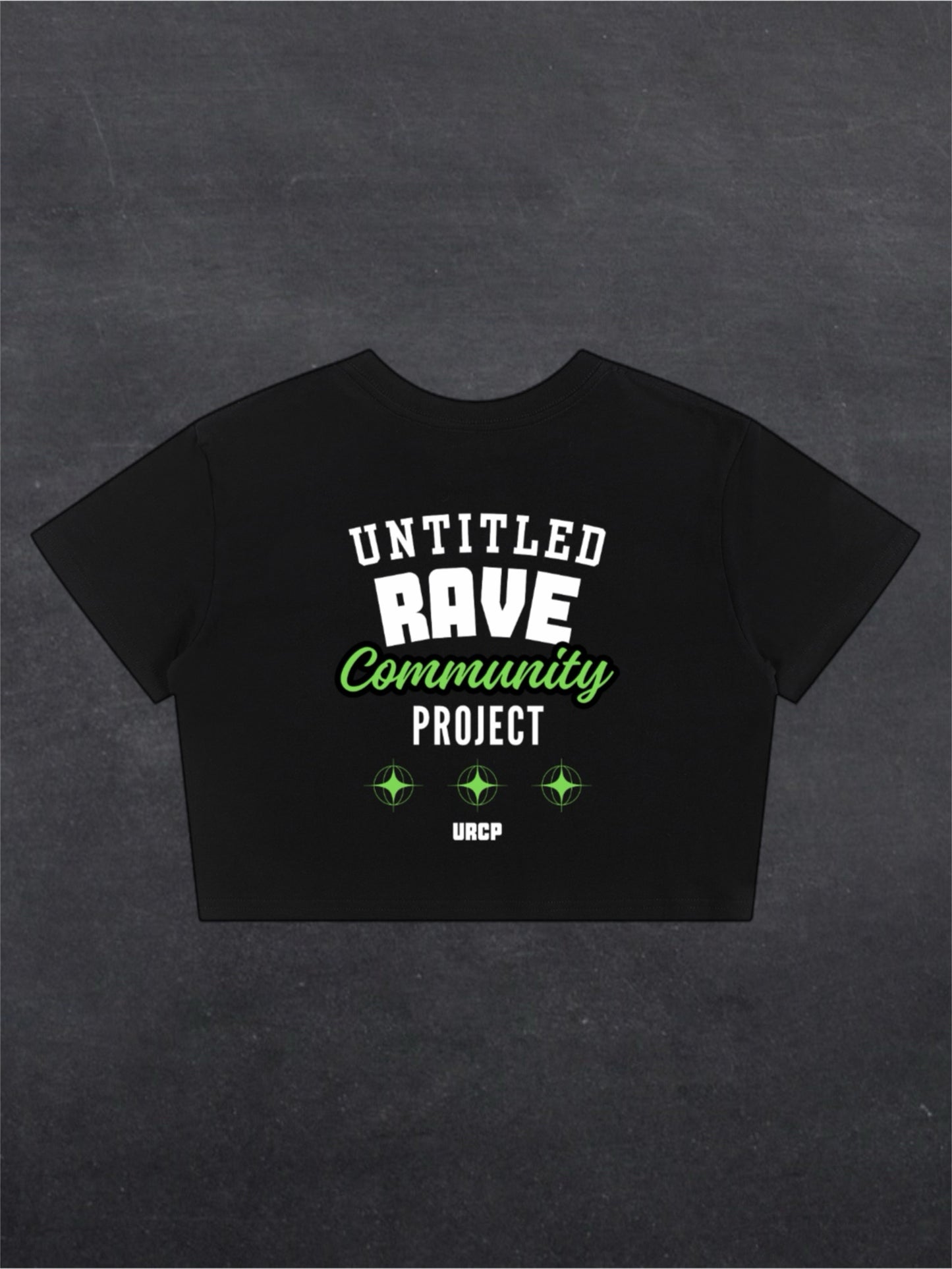 UNTITLED RAVE COMMUNITY PROJECT CROPPED TEE (back design)