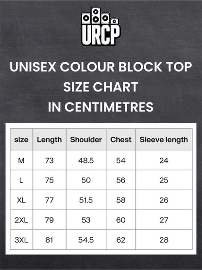 URCP LOGO UNISEX COLOUR BLOCK TOP (back design)
