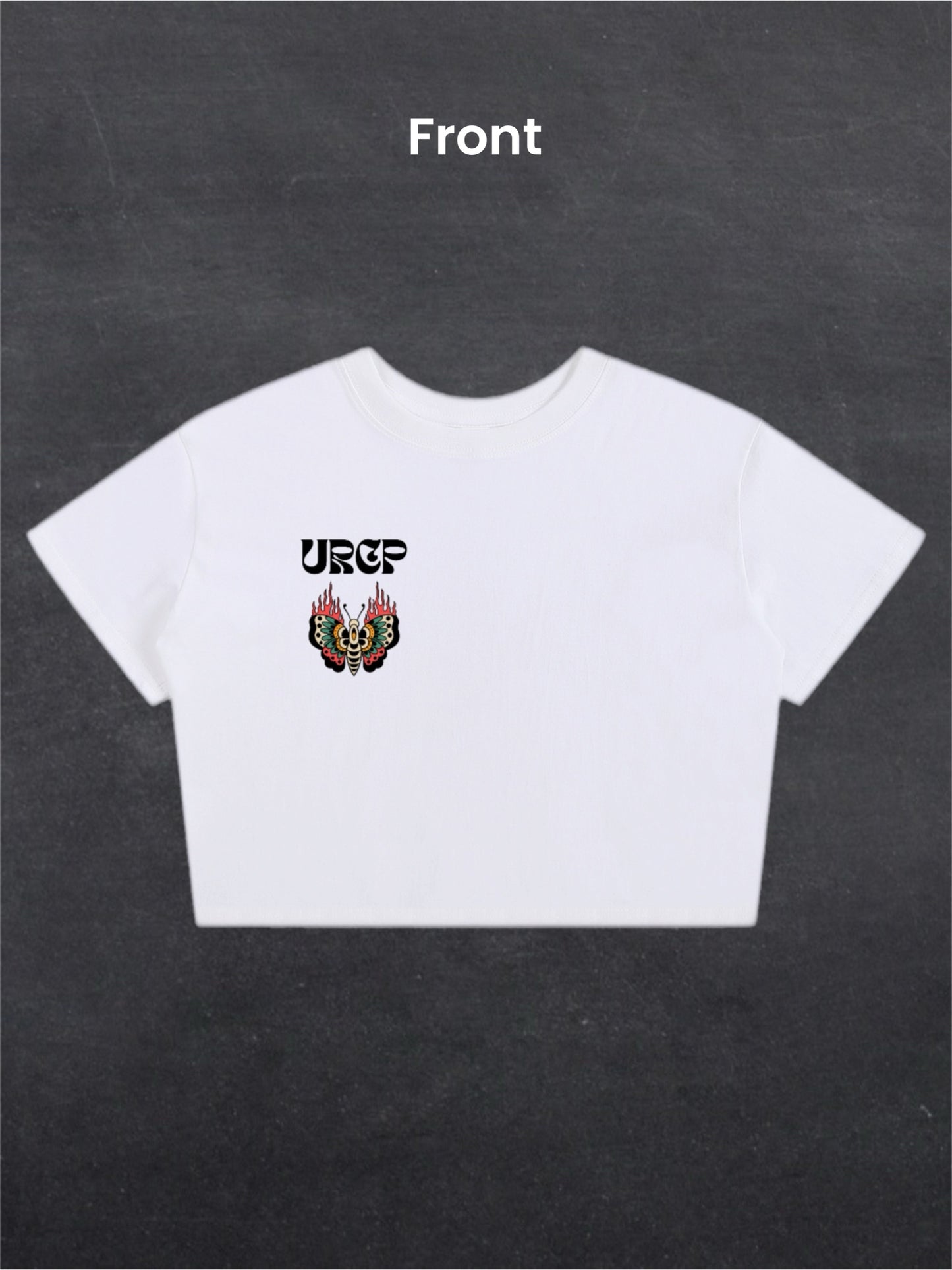 BLOSSOM IN DARKNESS CROPPED TEE (back design)