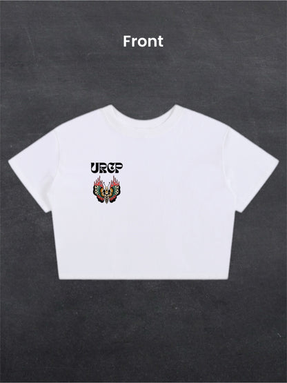 BLOSSOM IN DARKNESS CROPPED TEE (back design)