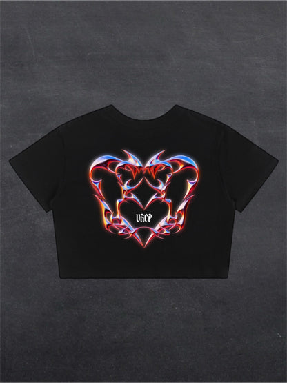 HEARTLESS CROPPED TEE (back design)