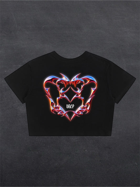 HEARTLESS CROPPED TEE (back design)