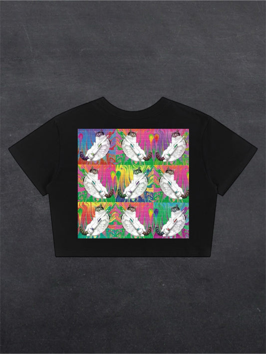 CACID VIBE CROPPED TEE - (back design)
