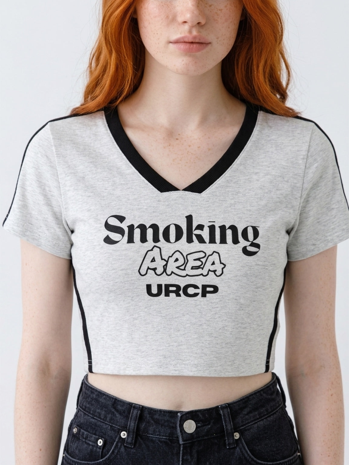 SMOKING AREA CROPPED JERSEY (multiple colours)