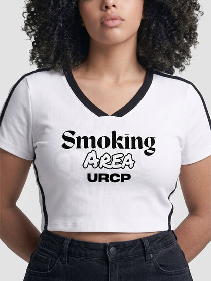 SMOKING AREA CROPPED JERSEY (multiple colours)