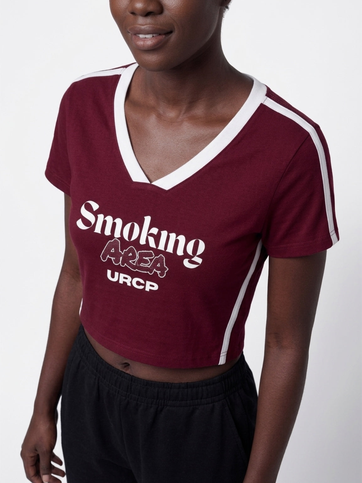 SMOKING AREA CROPPED JERSEY (multiple colours)