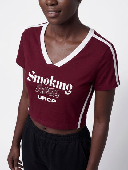 SMOKING AREA CROPPED JERSEY (multiple colours)