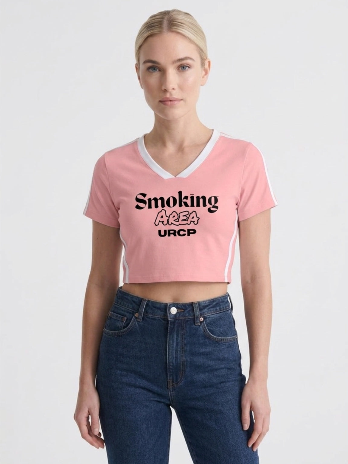 SMOKING AREA CROPPED JERSEY (multiple colours)