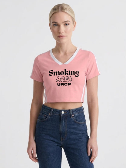 SMOKING AREA CROPPED JERSEY (multiple colours)