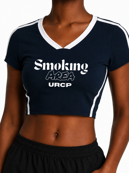 SMOKING AREA CROPPED JERSEY (multiple colours)
