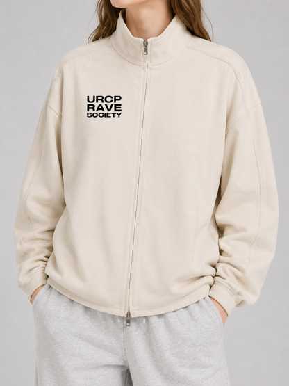 URCP RAVE SOCIETY UNISEX ZIP UP JACKET - FRONT PRINT (multiple colours)