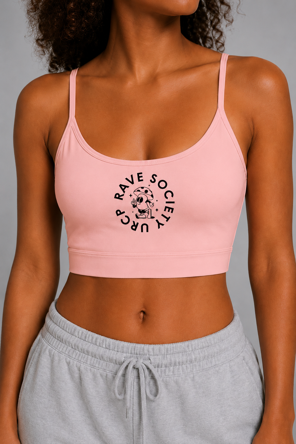 MUSHROOM RAVE SOCIETY U-NECK SPORTS BRA (multiple colours)