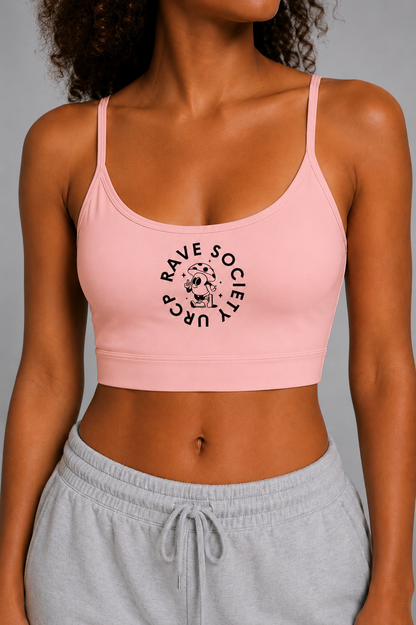 MUSHROOM RAVE SOCIETY U-NECK SPORTS BRA (multiple colours)