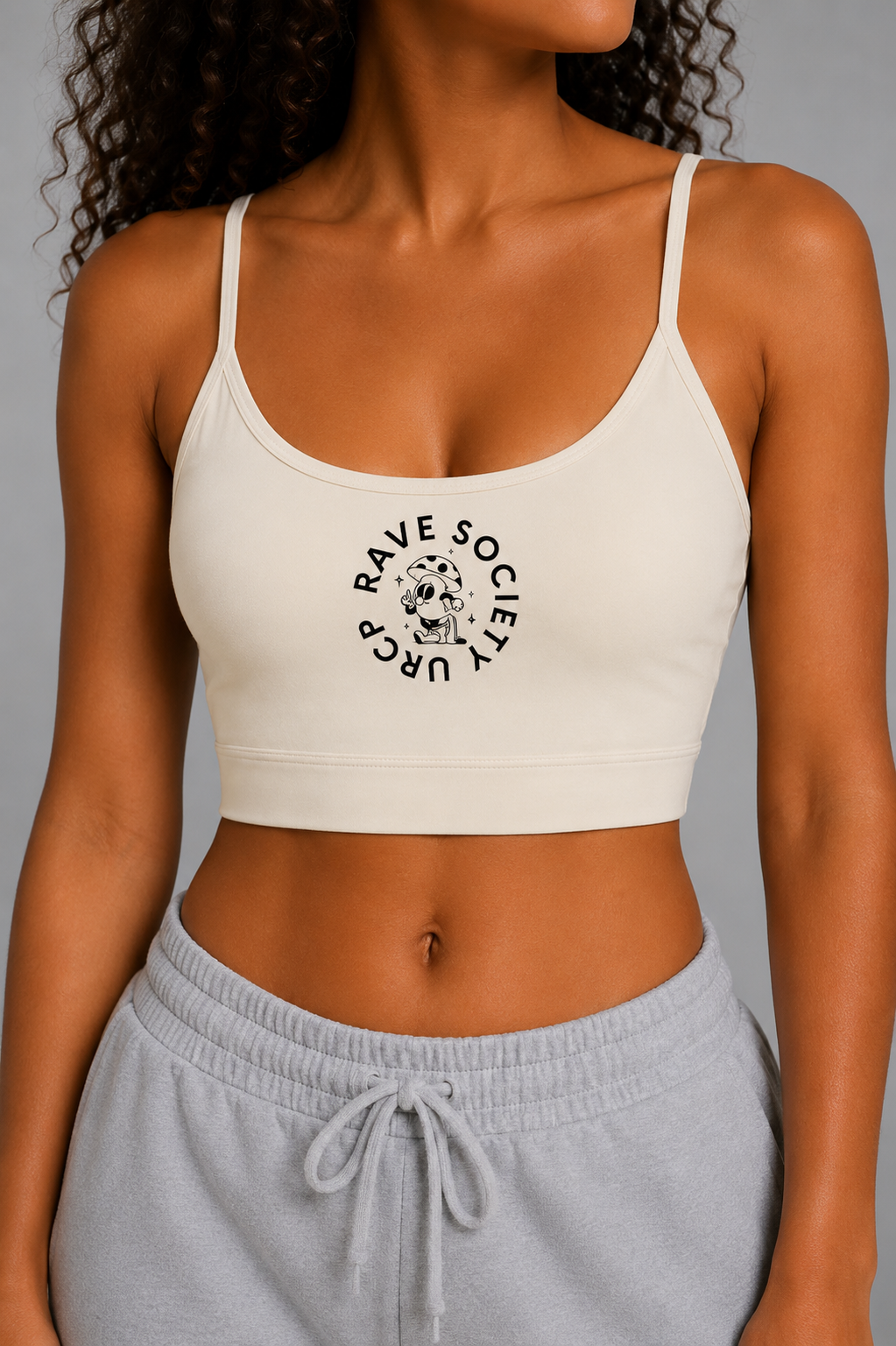 MUSHROOM RAVE SOCIETY U-NECK SPORTS BRA (multiple colours)