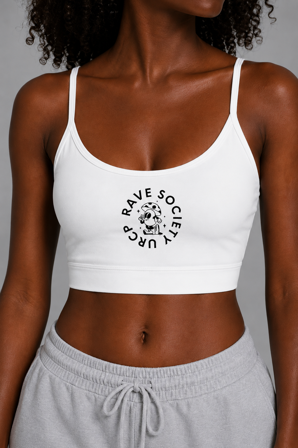 MUSHROOM RAVE SOCIETY U-NECK SPORTS BRA (multiple colours)
