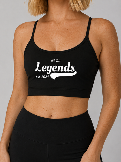 URCP LEGENDS U-NECK SPORTS BRA (black/grey)