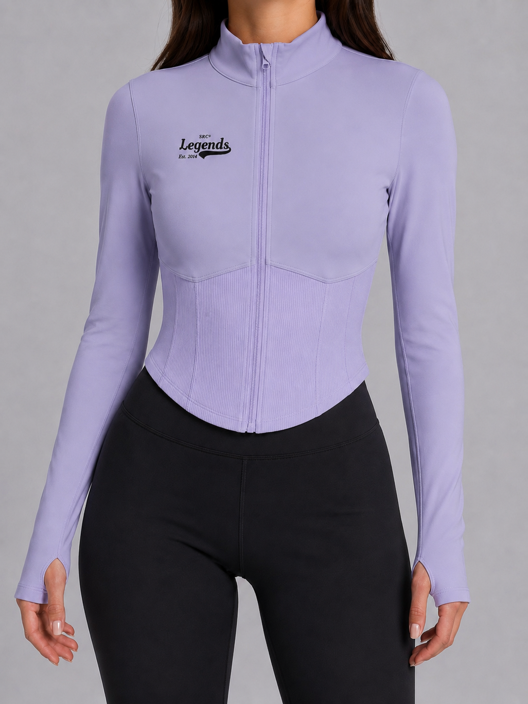 RAVE SOCIETY SLIM FIT ZIP UP JACKET (white/lilac)