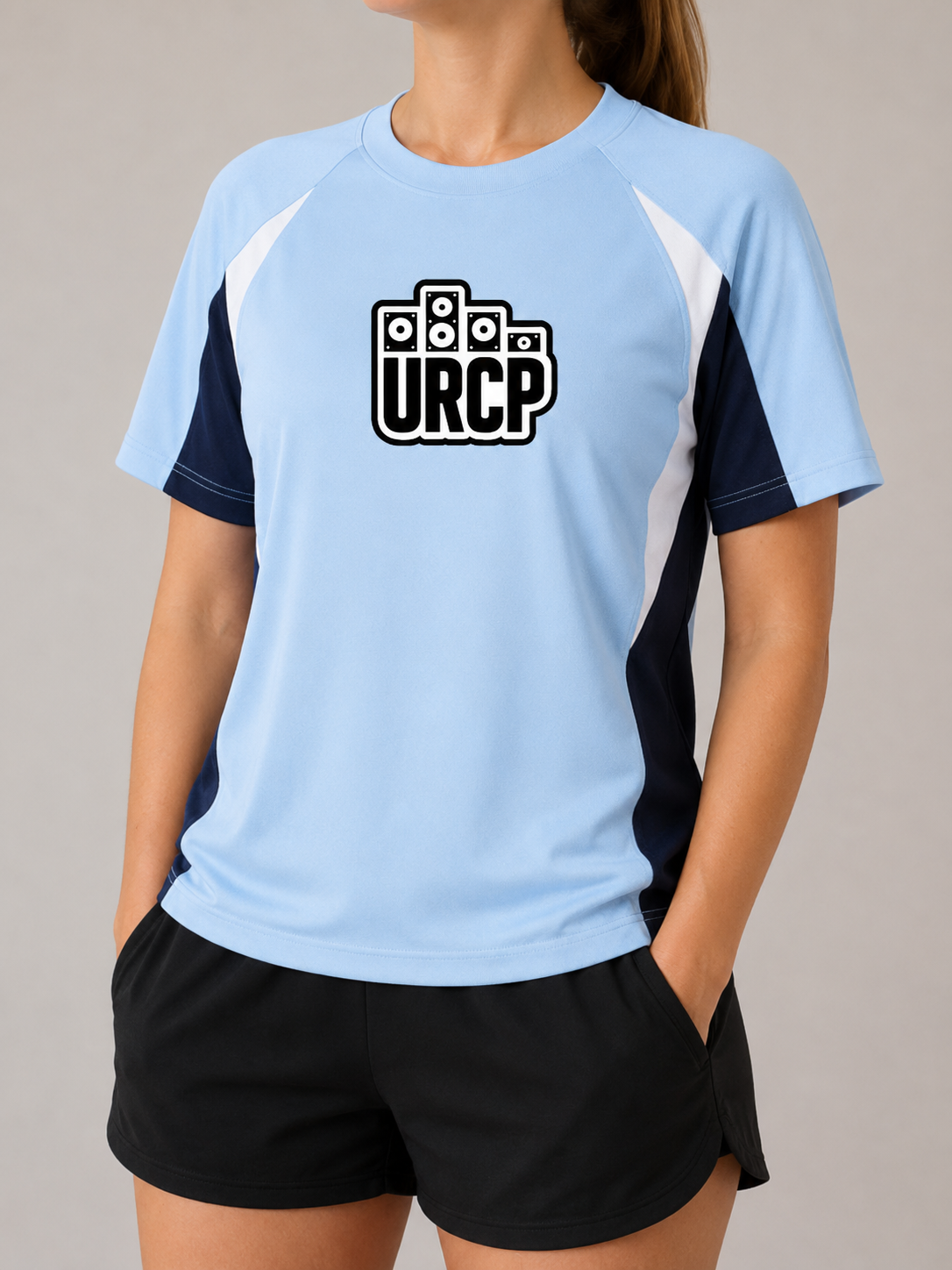 URCP LOGO UNISEX COLOUR BLOCK TOP - FRONT PRINT (multiple colours)