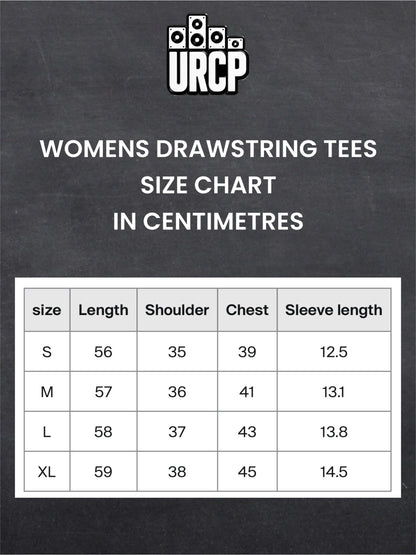 URCP LOGO WOMENS DRAWSTRING TEE (front design)