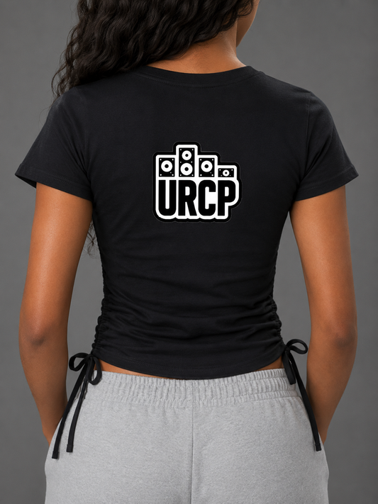 URCP LOGO WOMENS DRAWSTRING TEE (back design)