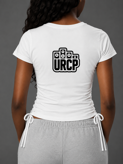 URCP LOGO WOMENS DRAWSTRING TEE (back design)
