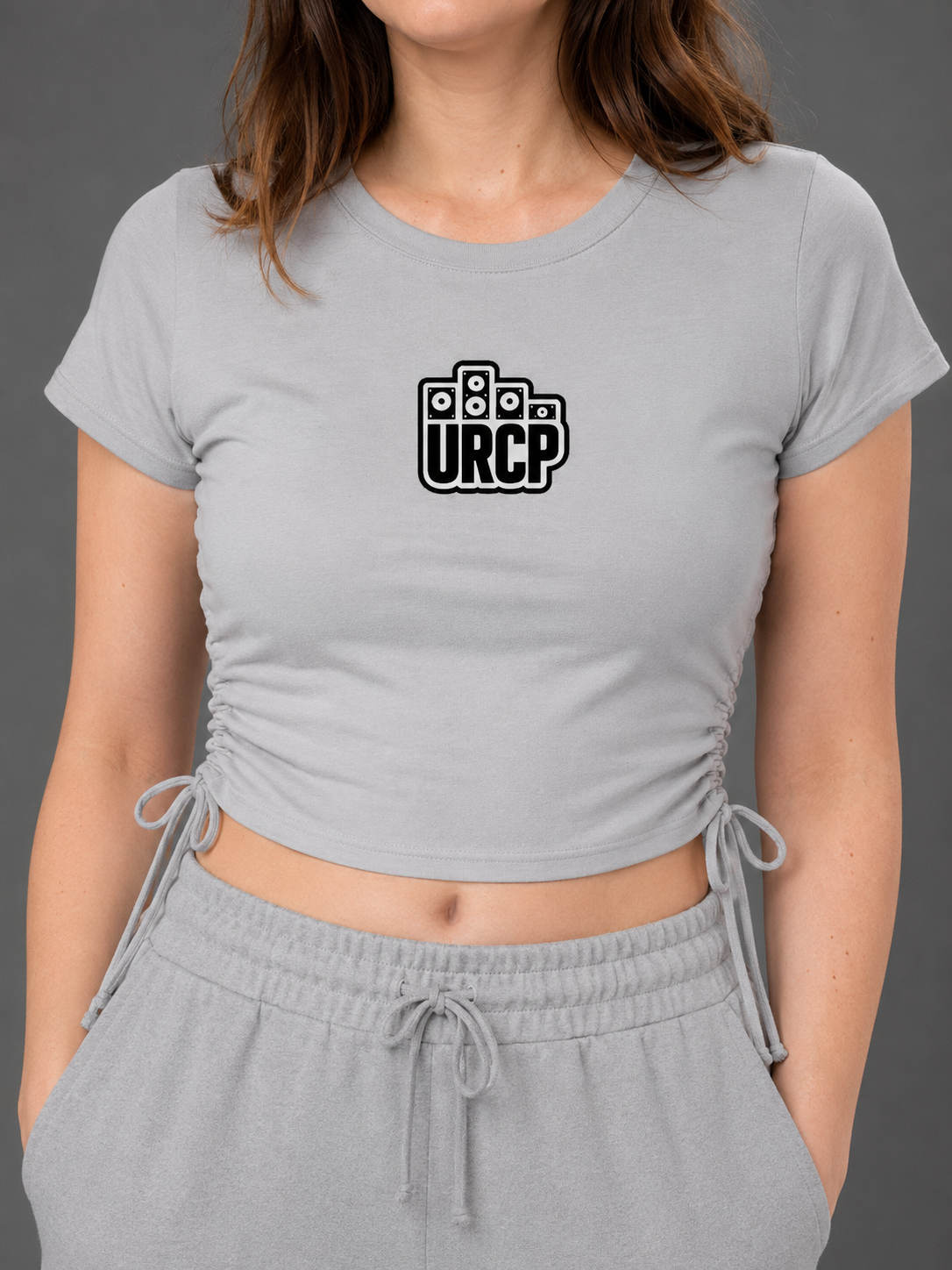 URCP LOGO WOMENS DRAWSTRING TEE (front design)
