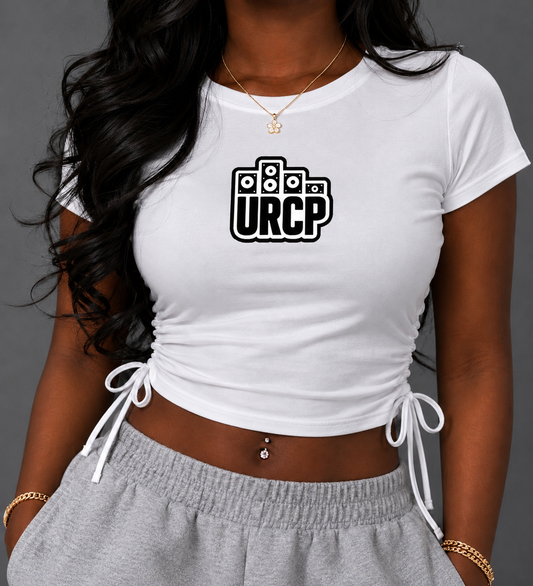 URCP LOGO WOMENS DRAWSTRING TEE (front design)