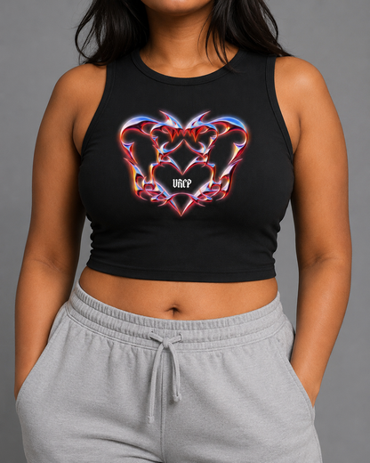 HEARTLESS CREWNECK CROP TOP (front design)
