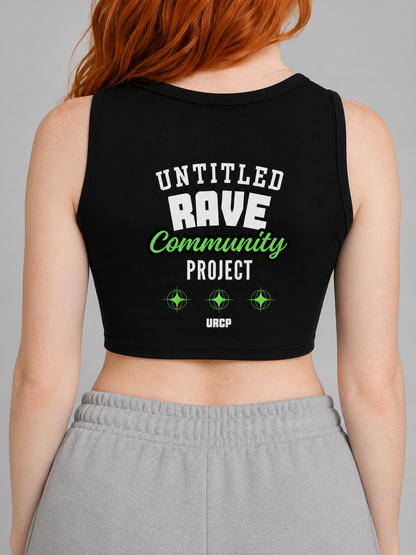 UNTITLED RAVE COMMUNITY PROJECT CREWNECK CROP TOP (back design)