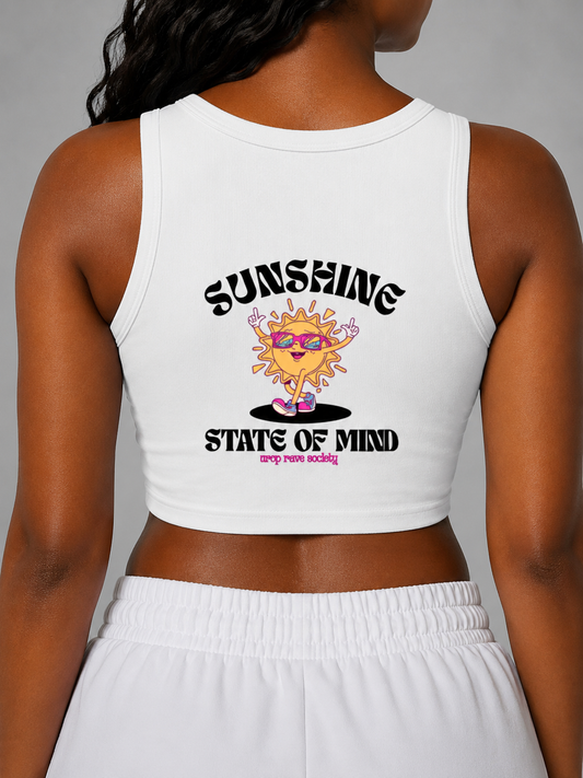 SUNSHINE STATE OF MIND CREWNECK CROP TOP (back design)