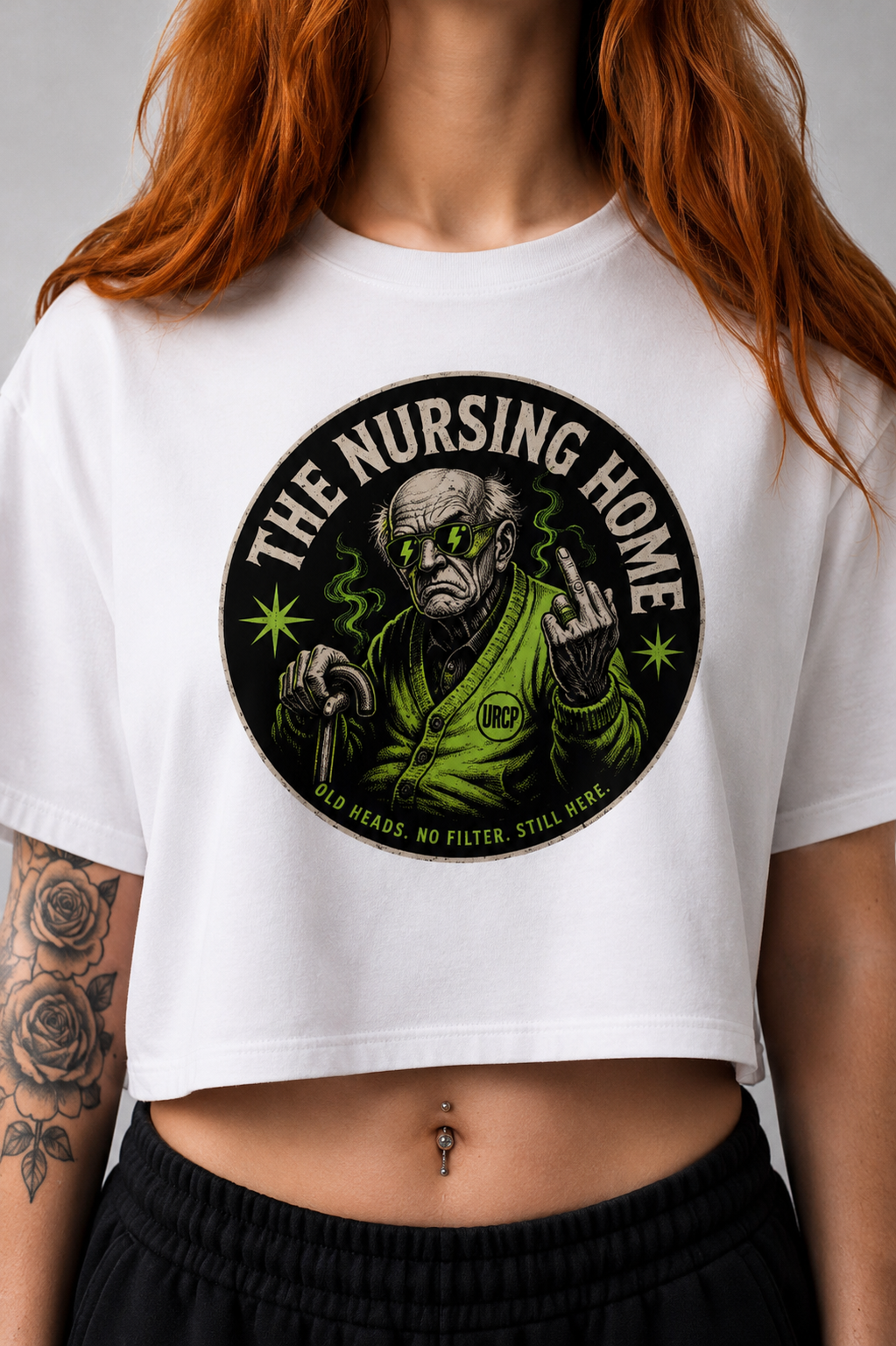 NURSING HOME CROPPED TEE (front design)
