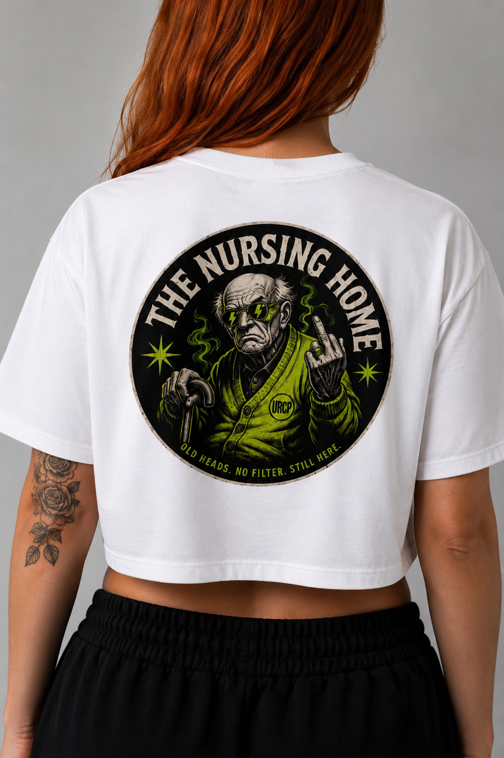 NURSING HOME CROPPED TEE (back design)