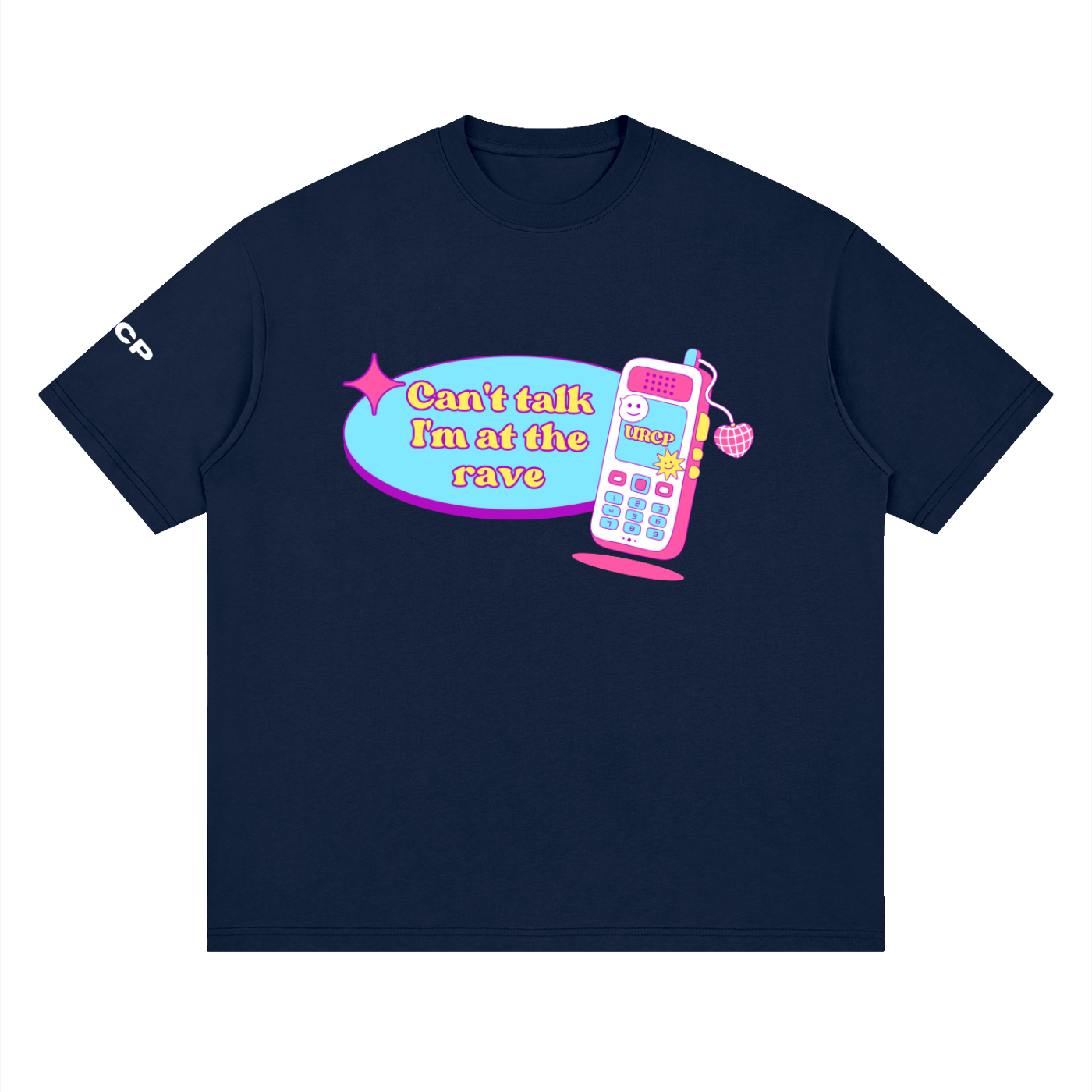 CAN'T TALK I'M AT THE RAVE UNISEX TEE - FRONT PRINT (multiple colours)